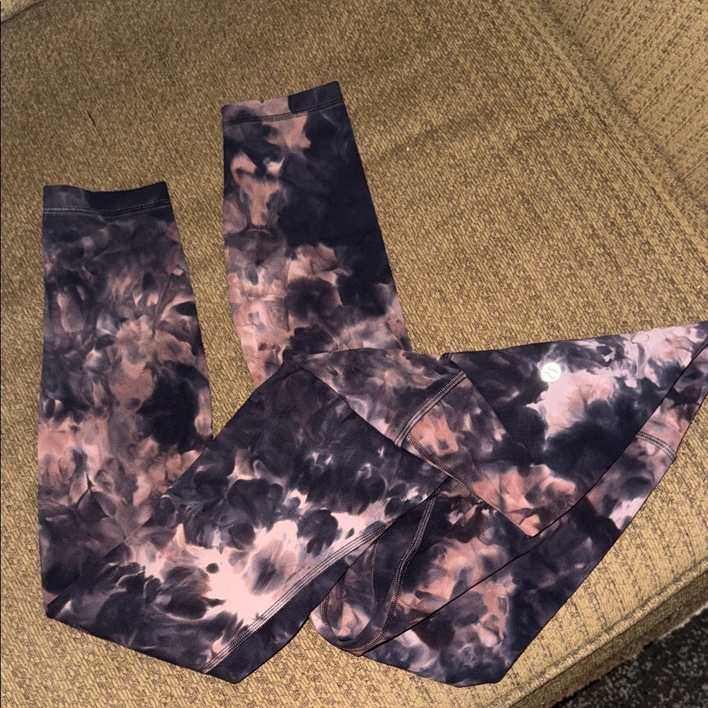 lululemon athletica Tie-Dye Leggings - Black and Pink